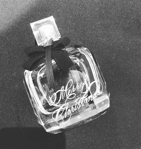 ysl perfume engraving.